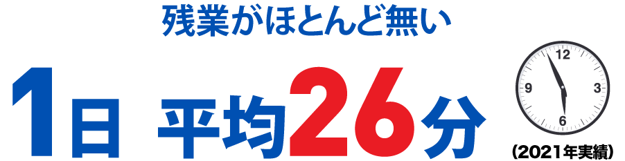 残業がほとんど無い